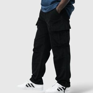 EMPYRE 100% Cotton Black Corduroy Cargo Skate Pants Sz 28